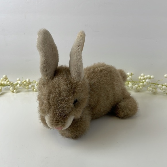 Vintage Bunny Ty 1997 Sandy Blond Bunny Brown Eye & Pink Nose Named Button - Picture 13 of 15